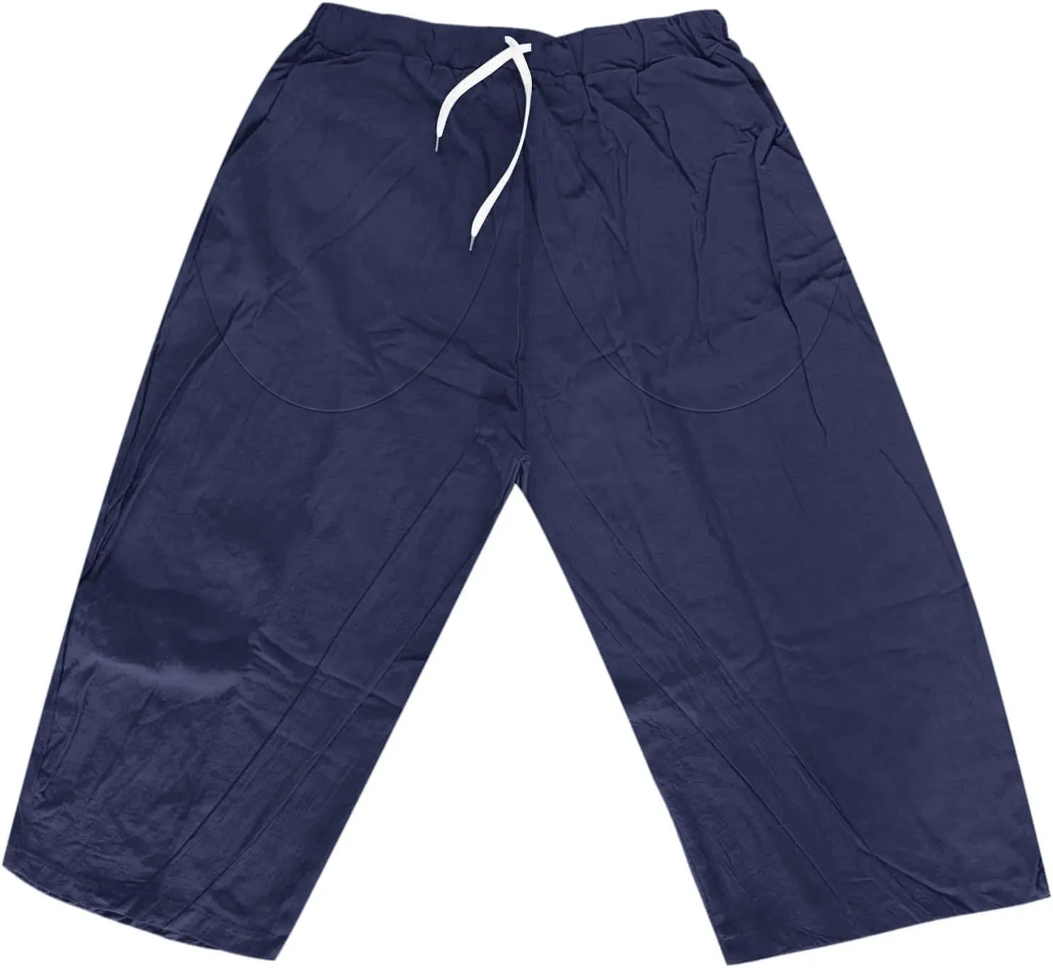 Linen Pants Men Big and Tall Elastic Waist Lounge Hip Hop Harem Pants Summer Casual Straight Leg Dress Trousers