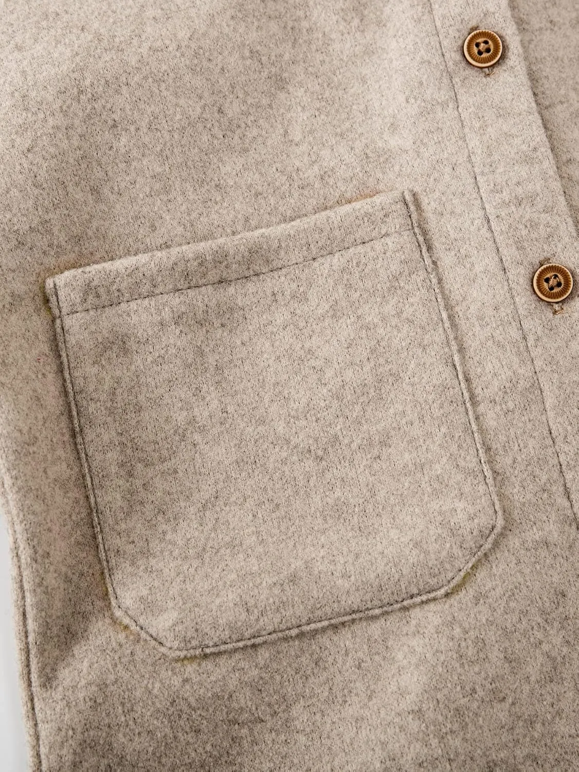 Little Girls Coat Baby Fleece Jacket Button Warm Coats Kids Khaki Girls Trench Coats Outwear Wool Jackets Toddler