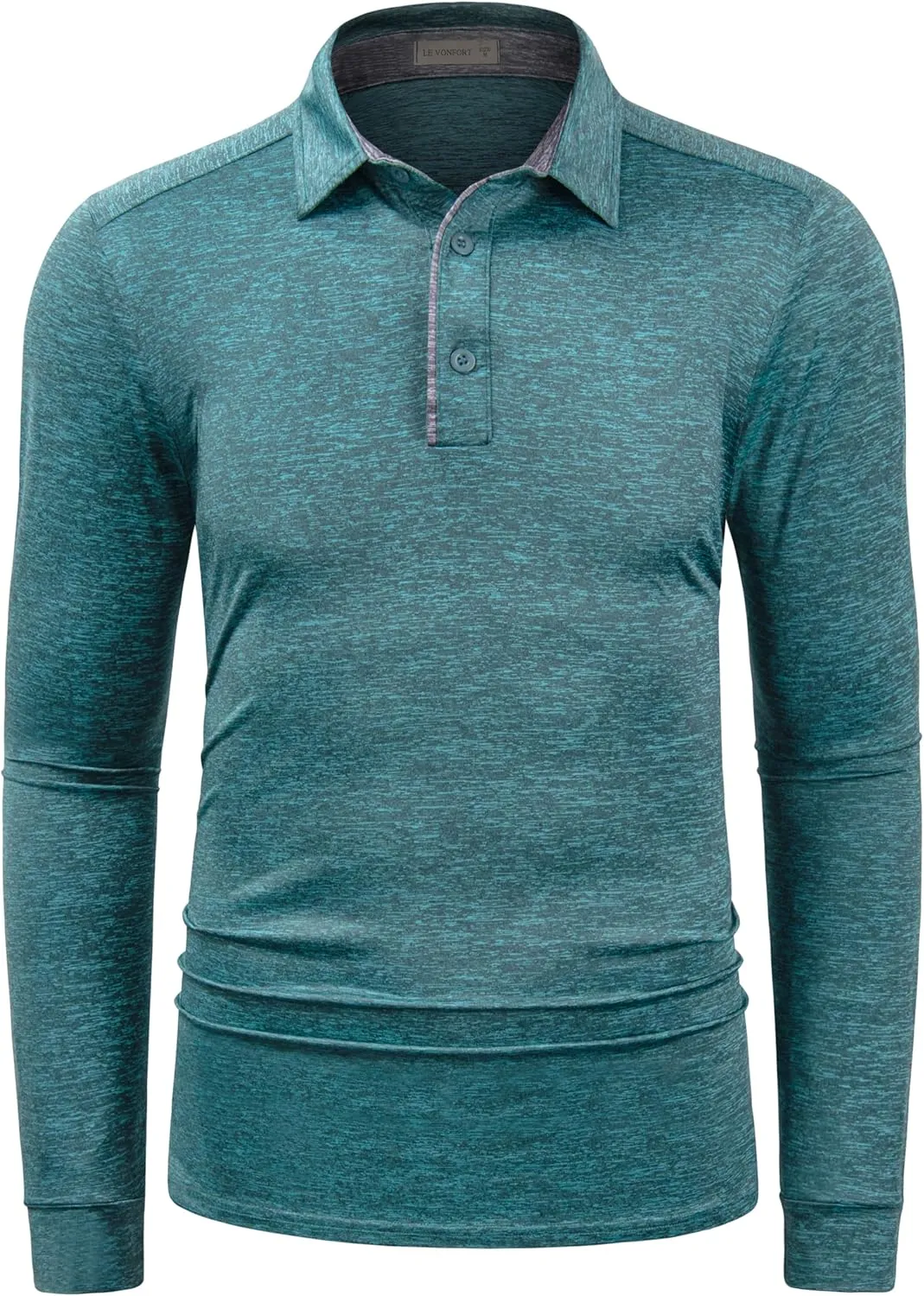 Long Sleeve Polo Shirts for Men Casual Dress Polo Tee Shirts Lightweight Quick Dry Collared Golf Shirt