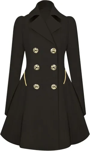 Long Trench Coat for Women Pleated Trench Coat Dress Jachets for Women Skirt Jacket Outerwear Windbreaker Women's