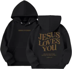 Love Like Jesus Hoodies for Girls Oversized Sweatshirt Letter Graphic Cute Sweatshirts Casual Loose Fall Clothes