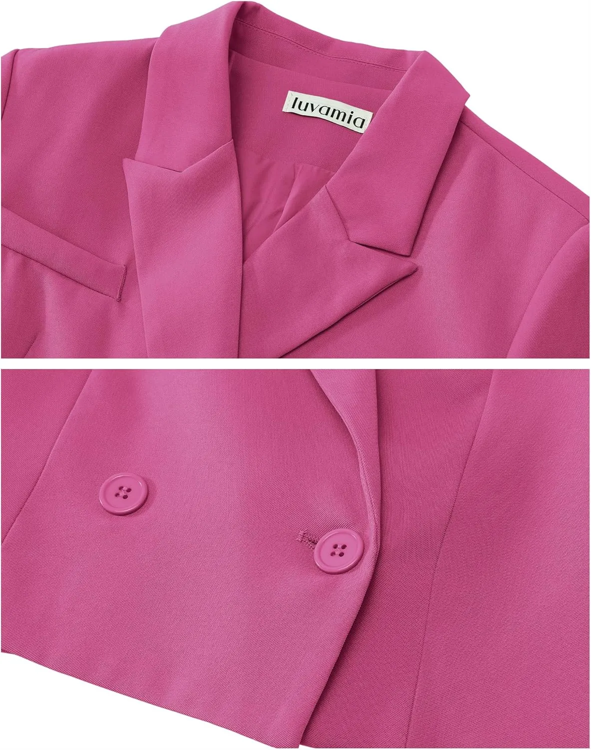 luvamia Cropped Blazers for Women Business Casual Open Front Long Sleeve Suit Jacket Trendy Oversized Work Office Blazer