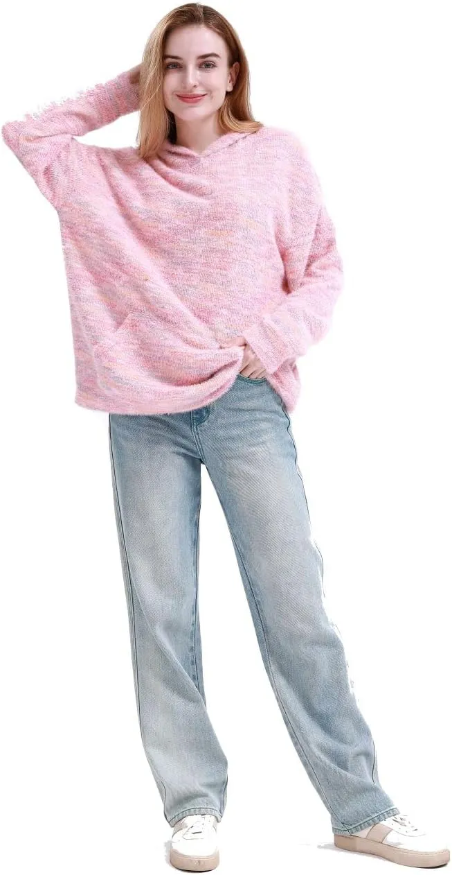 MAGICMK Womens Oversized Hoodies Sweatshirts Colourful plus Size Fall Long Sleeve Sweaters tops
