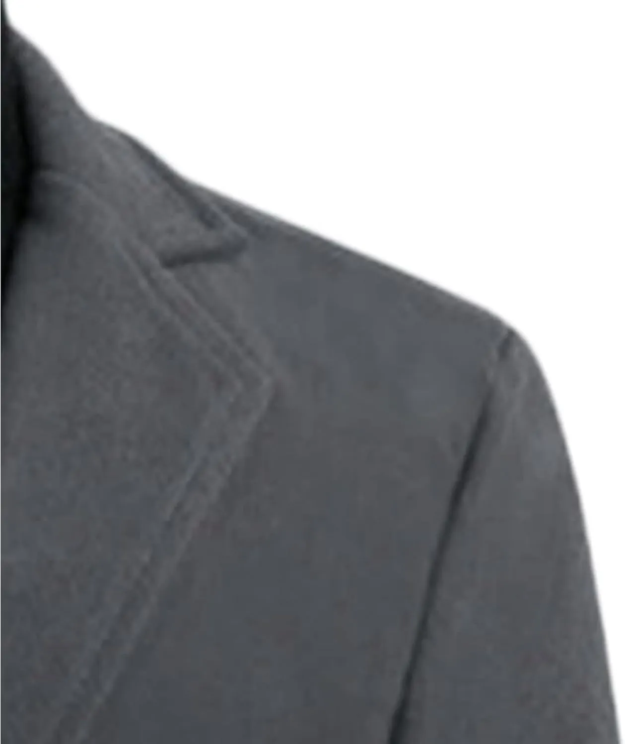 Maiyifu-GJ Mens Wool Blend Trench Coat Mid-Length Notched Collar Long Top Pea Coats Business Single Breasted Jacket Overcoat