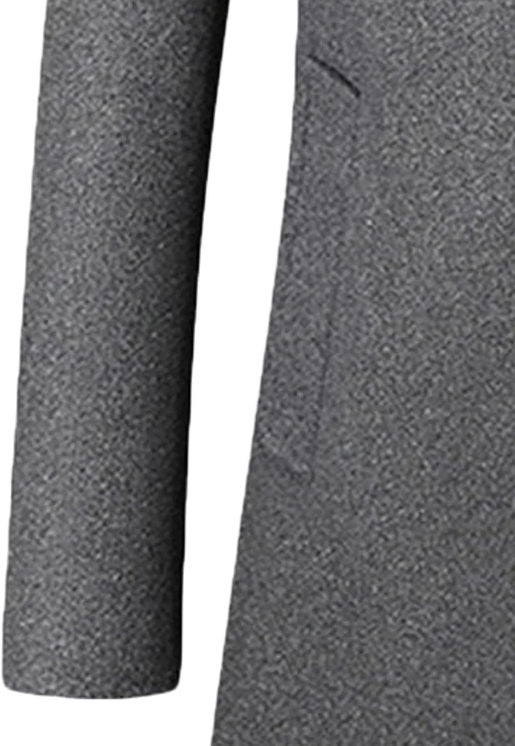 Maiyifu-GJ Mens Wool Blend Trench Coat Stand Collar Single Breasted Business Pea Coats Stylish Mid-Length Overcoat Jacket
