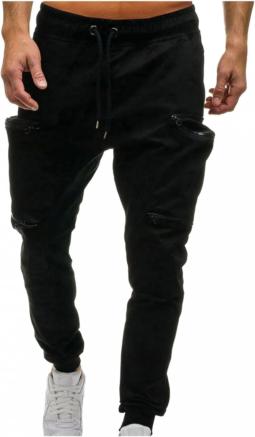Maryia Men's Casual Joggers Pants Gym Workout Running Athletic Sweatpants Slim Fit Outdoor Fashion Long Chino Trousers