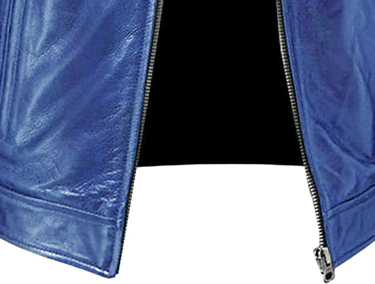 Men Leather Motorcycle Jacket Stand Collar Faux Leather Jackets Zip-Up Slim Fit Biker Coat