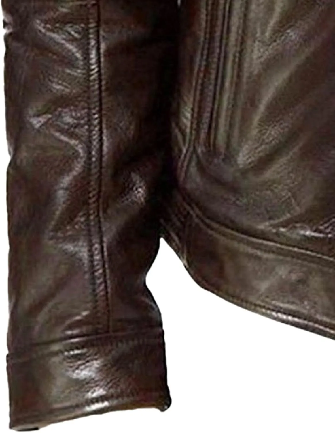 Men Leather Motorcycle Jacket Stand Collar Faux Leather Jackets Zip-Up Slim Fit Biker Coat