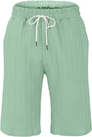 Men Summer Beach Shorts Plus Size Track Combat Wide Leg Straight Loose Casual Capris Trend Outdoor Seaside Volleyball Bermuda