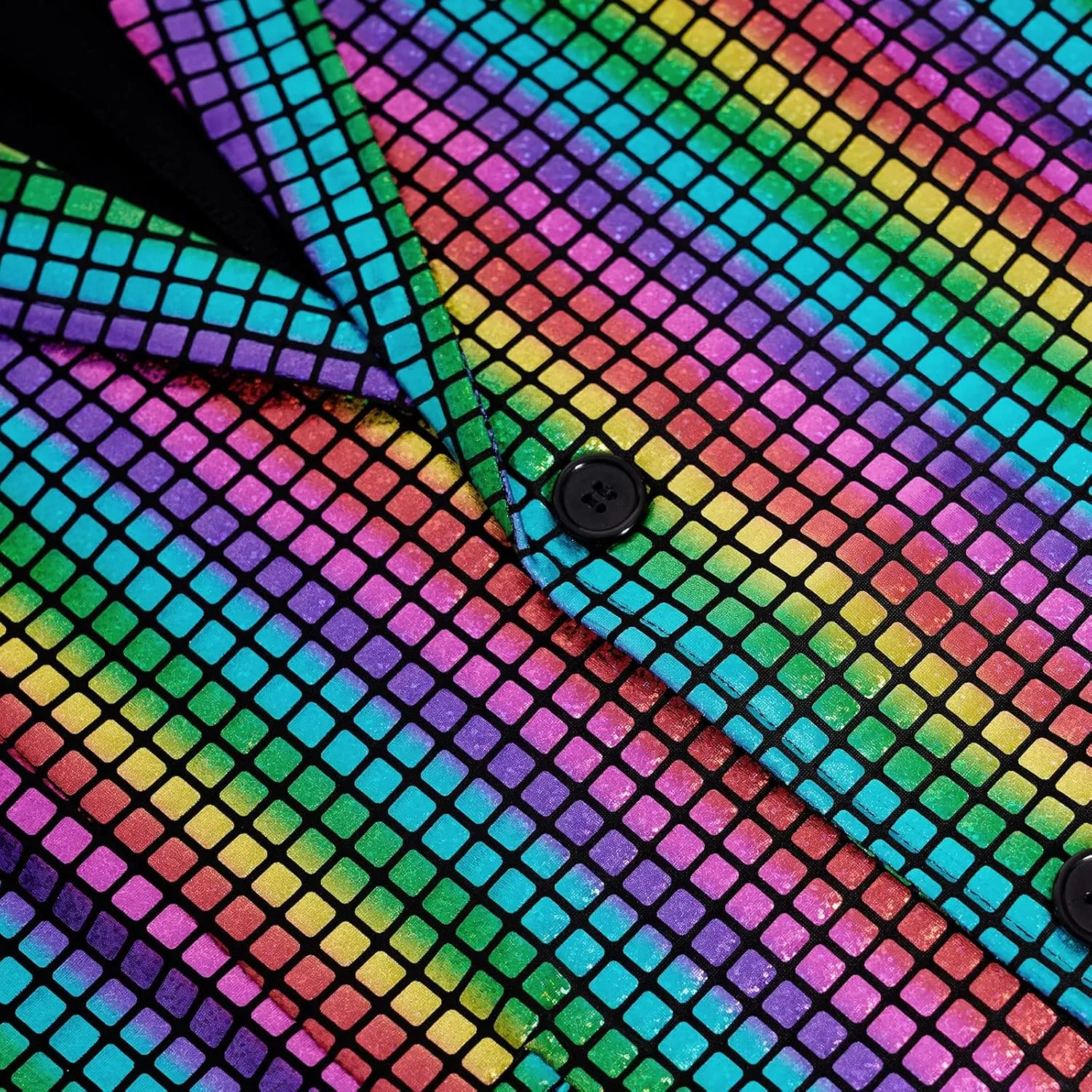 Men's 70s Outfit Disco Suit Shiny Party Outfit Sequin Costume