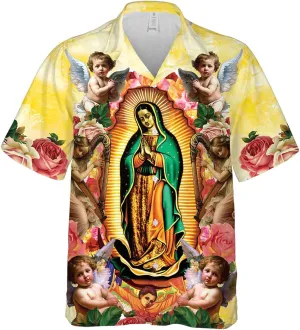Men's Christian Jesus Hawaiian Shirts - Our Savior Button Down Mens Hawaiian Shirts Short Sleeve Series 04