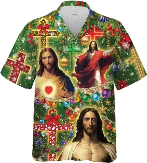 Men's Christian Jesus Hawaiian Shirts - Our Savior Button Down Mens Hawaiian Shirts Short Sleeve Series 04