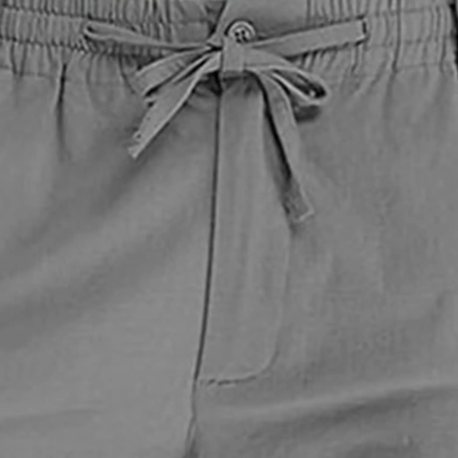 Men's Drawstring Linen Pants Casual Summer Loose Beach Trousers Classic Solid Color Straight-Legs Slim Fit Yoga Pants