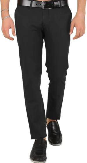 Men's Dress Pants Slim Fit Stretch Casual Pants Chino Slacks Tapered Trousers