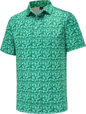 Men's Golf Polo Shirts Short Sleeve Performance Moisture Wicking Quick Dry Golf Polo Shirts for Men