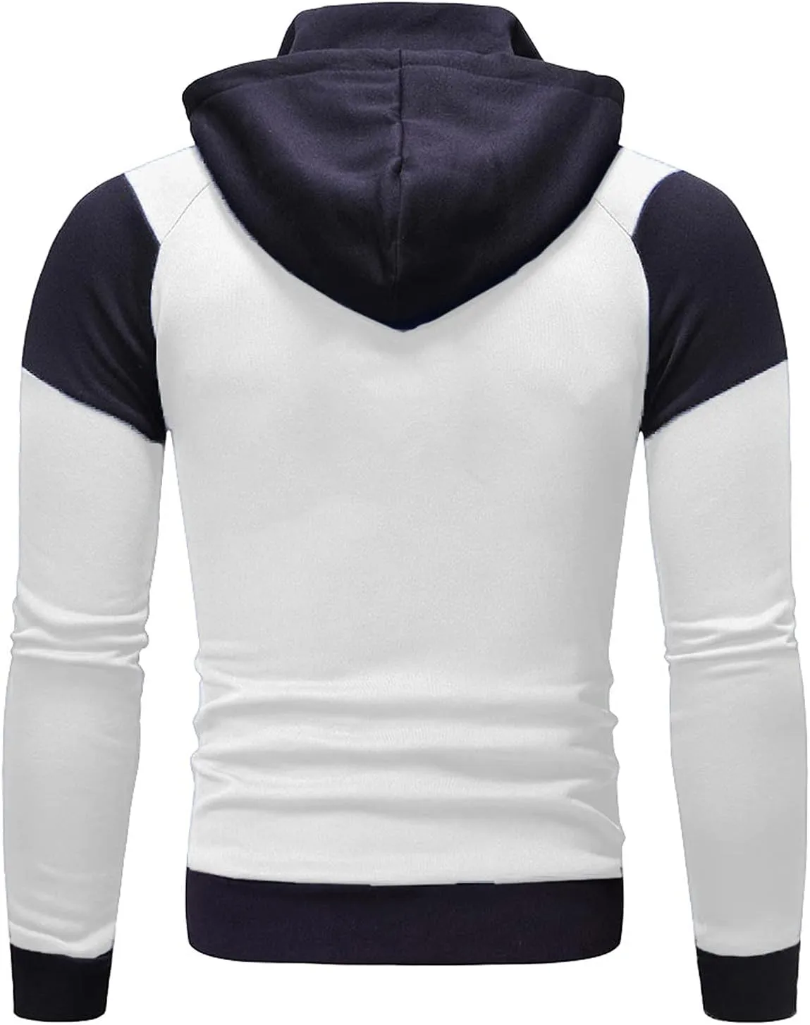 Mens Hoodies Casual Zip Up Hoodie with Pockets Long Sleeve Full-Zip Sweatshirt Fashion Jacket