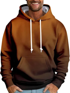 Men's Hoodies Vintage Sports Outdoor Long Sleeve Lightweight Drawstring Sweatshirt Comfy Casual Outerwear Pullover