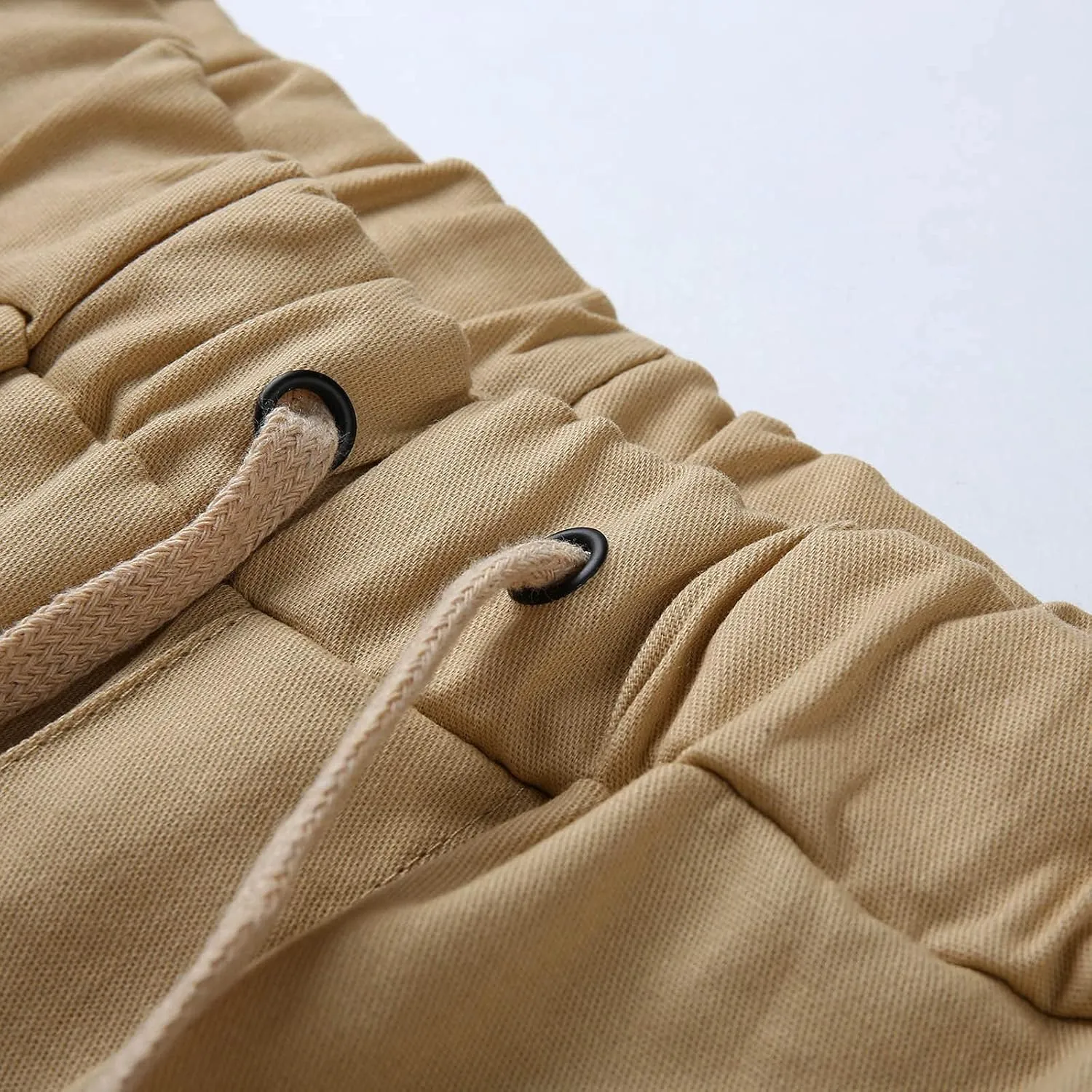 Men's Jogging Pants Cotton Fitness Drawstring Chino Cargo Pants Hiking Outdoor Twill Track Jogging Sweatpants Pants