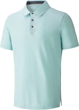 Men's Polo Shirts Short Sleeve Cotton Blend Moisture Wicking Dry Fit Performance Collared Golf Shirts for Men