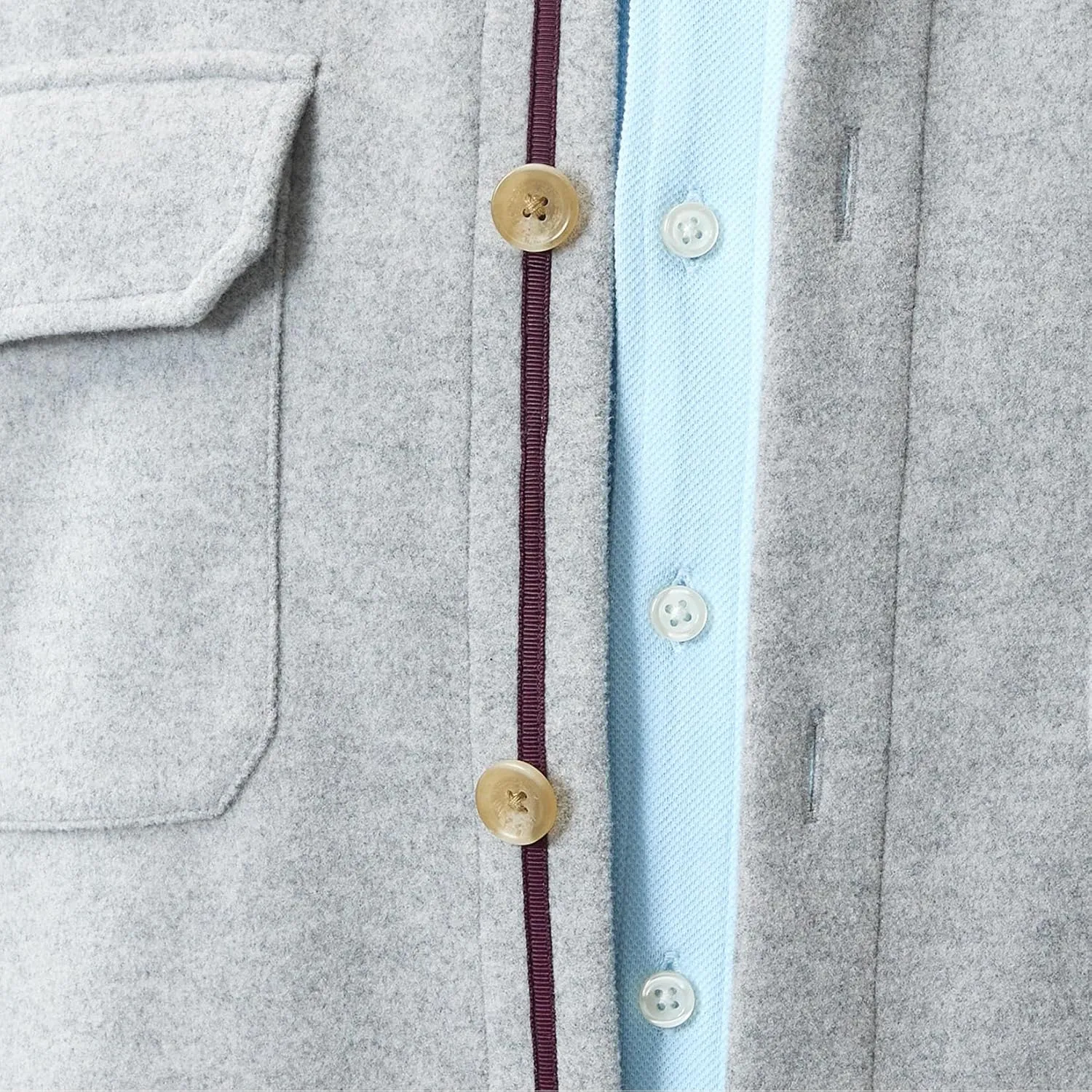 Mens Shirt Jacket Brushed Casual Shacket with Two Pockets Long Sleeve Button Up Overshirt