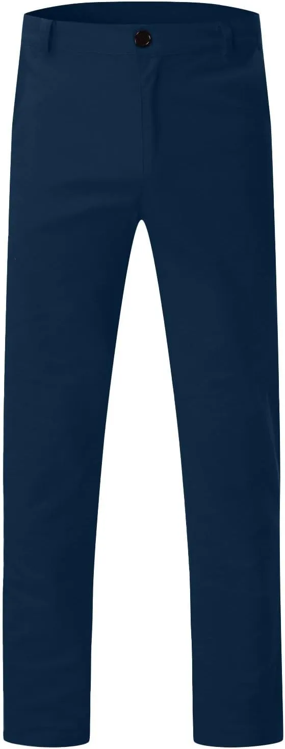 Men's Skinny Fit Dress Pants Flat Front Casual Smart Trousers Trendy Business Work Chino Pants with Pockets Plus Size