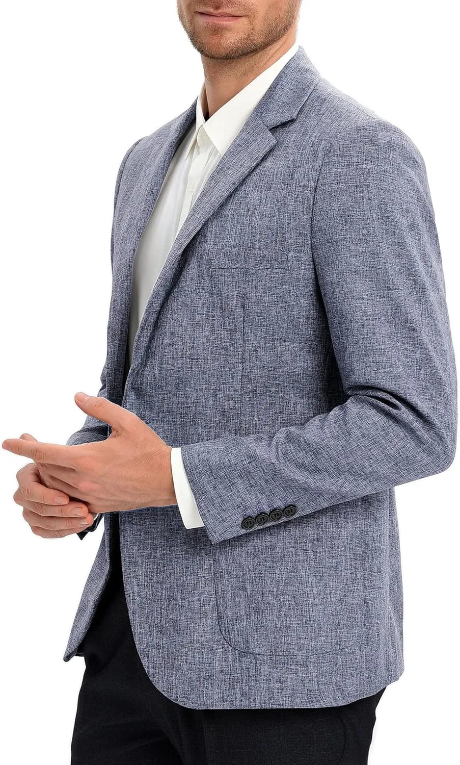 Men's Sport Coats & Blazers Linen Suit Jacket Casual Blazer for Men One Button