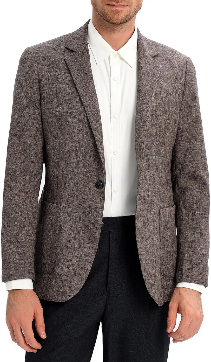 Men's Sport Coats & Blazers Linen Suit Jacket Casual Blazer for Men One Button