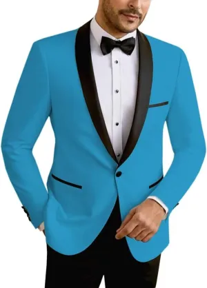 Men's Suit Jacket Slim Fit One Button Shawl Lapel Tuxedo Formal Wedding Groomsmen Blazer