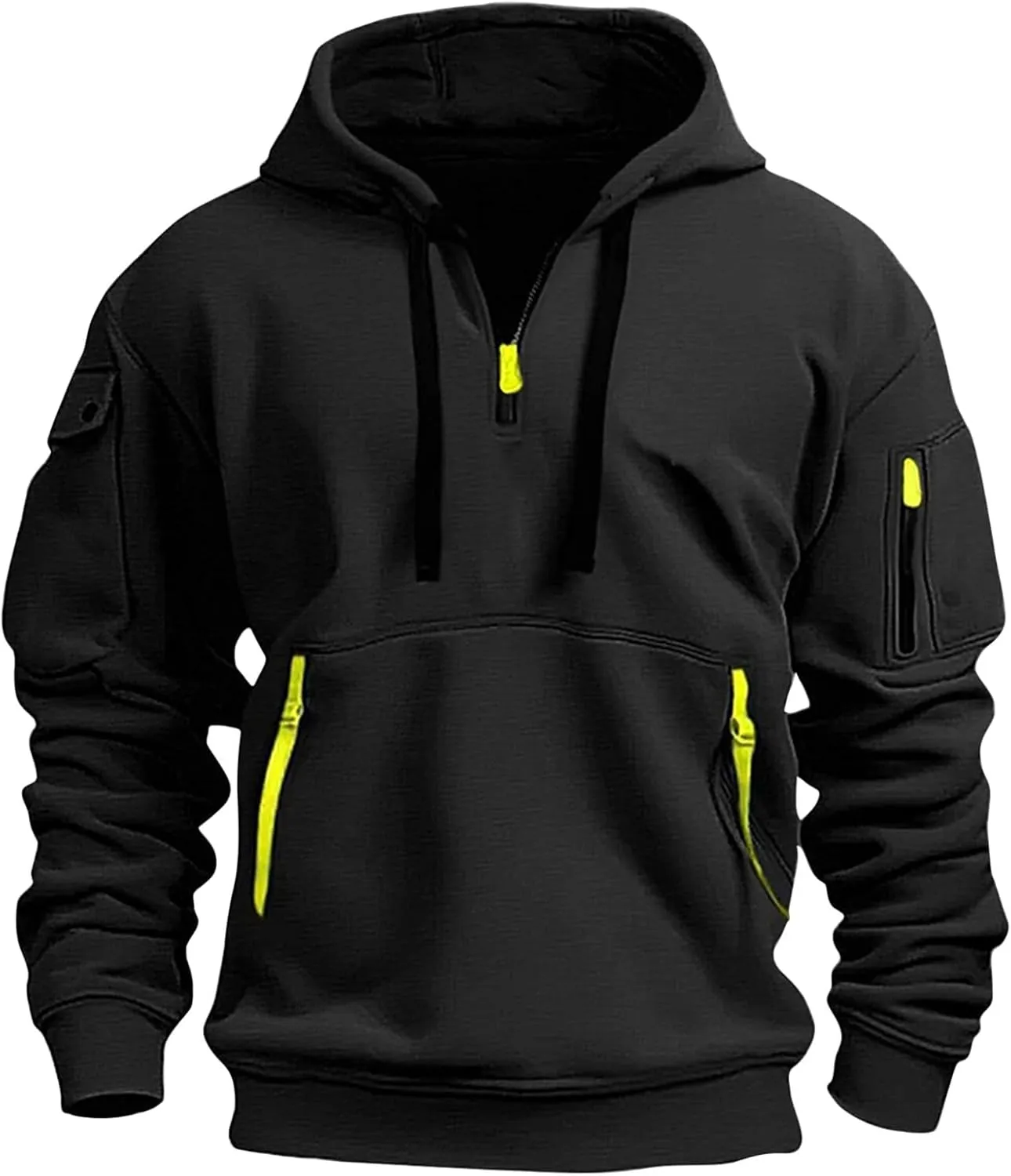 Men's Sweatshirts Fashion Running Trendy Long Sleeve Lightweight Drawstring Pullover Outdoor Comfy Casual Hoodies