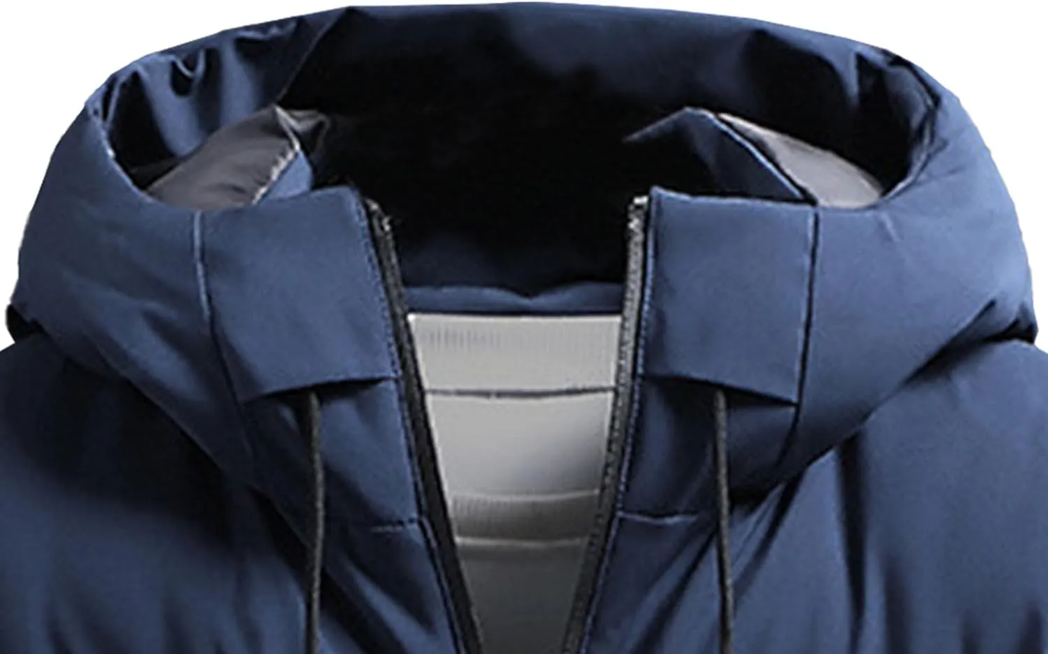 Men's Winter Coats Thermal Puffer Jacket Zip Up Thicken Warm Padded Jacket Windproof Waterproof Cotton Down Coats