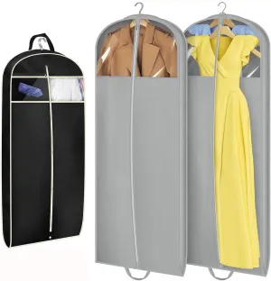 MISSLO 43" Gusseted Travel Garment Bag Bundle with 65" Foldable Garment Bags for Travel