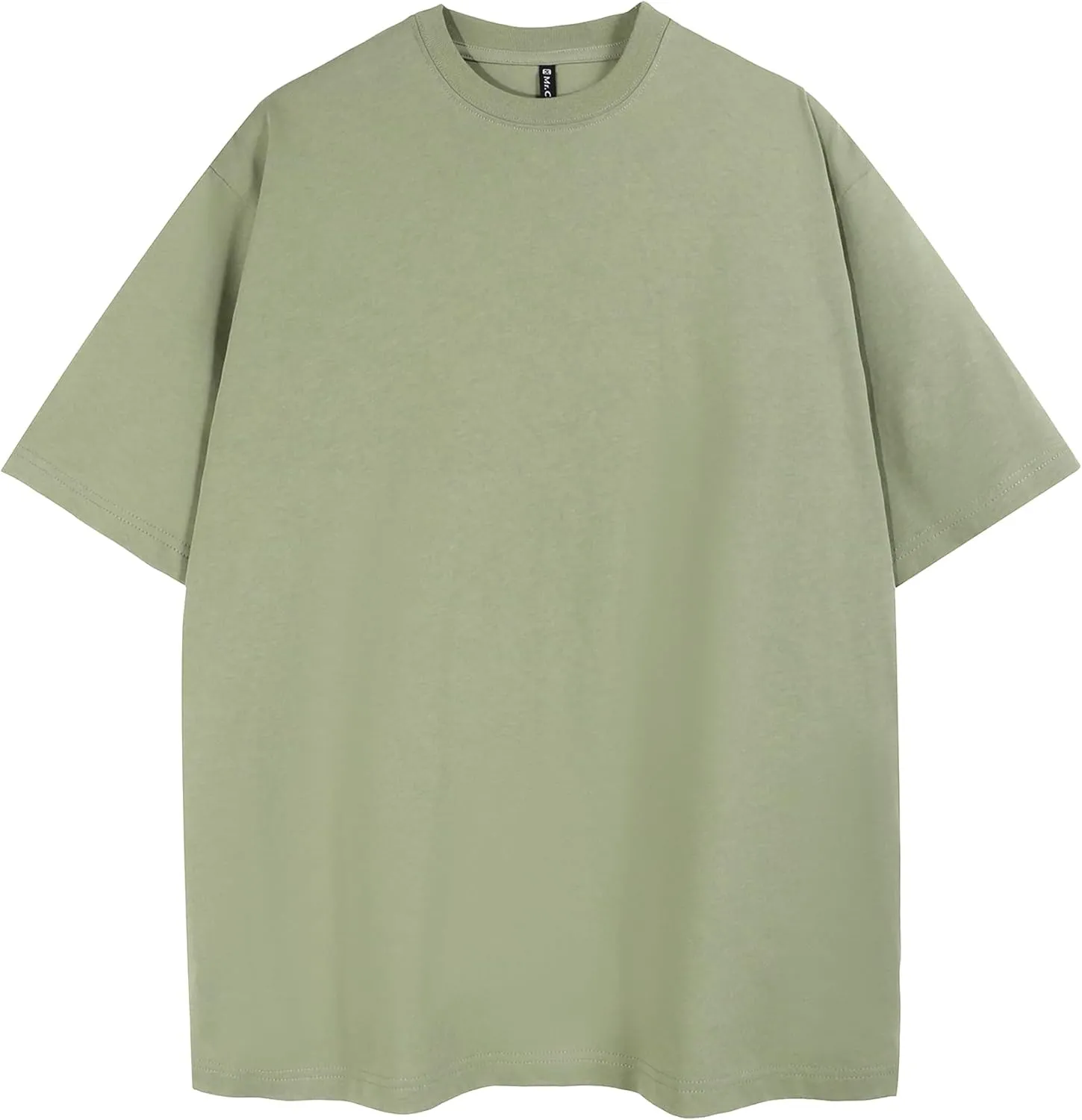Mr.Color Mens T-Shirts Cotton Lightweight Causal Tees Loose Fit Solid Tshirts Short Sleeves Baggy Shirts