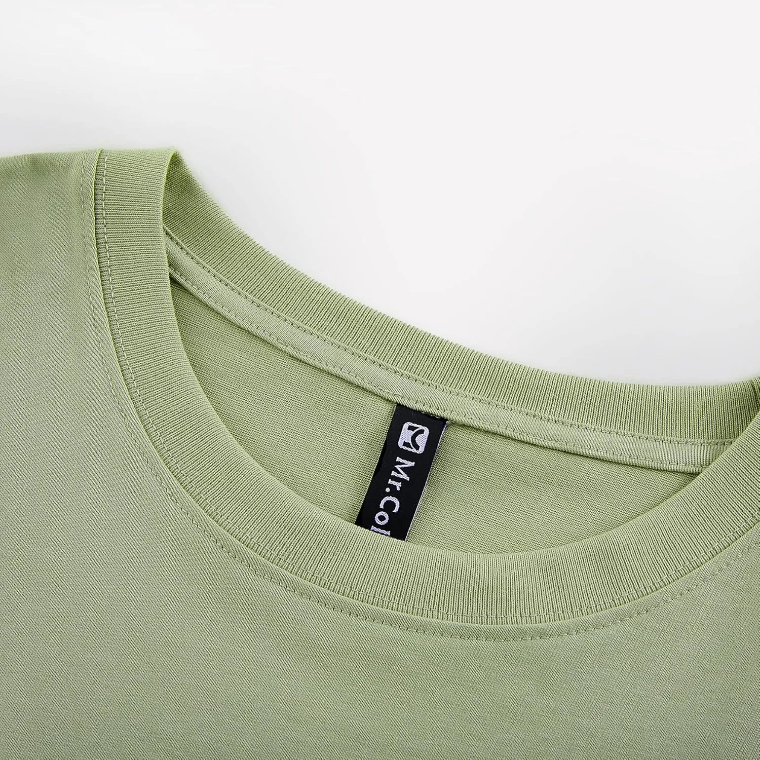 Mr.Color Mens T-Shirts Cotton Lightweight Causal Tees Loose Fit Solid Tshirts Short Sleeves Baggy Shirts