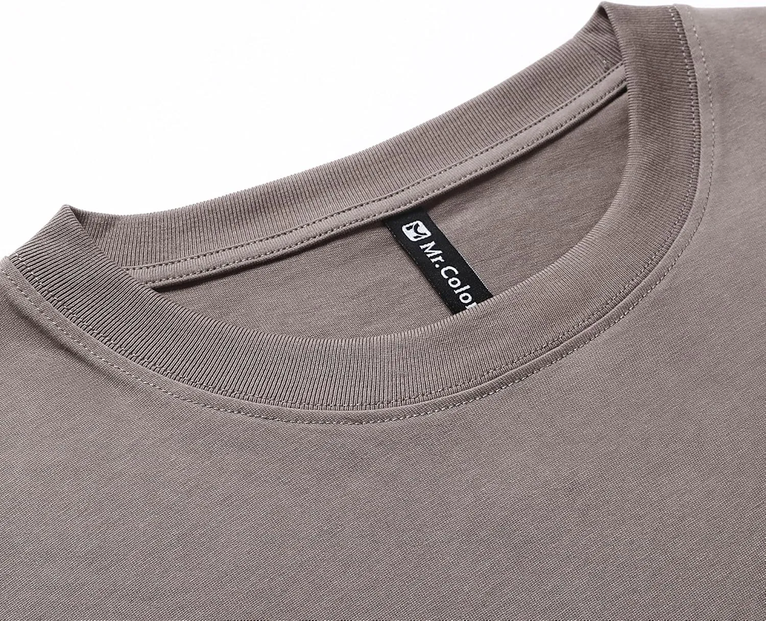 Mr.Color Mens T-Shirts Cotton Lightweight Causal Tees Loose Fit Solid Tshirts Short Sleeves Baggy Shirts