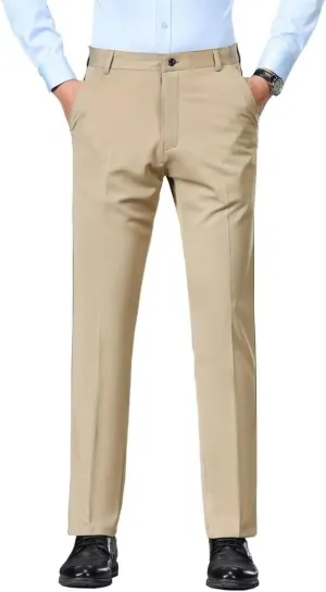 Mylldey Mens Slim Fit Dress Pants Casual Business Flat Front Lightweight Wrinkle Free Comfort Stretch Dress Pants