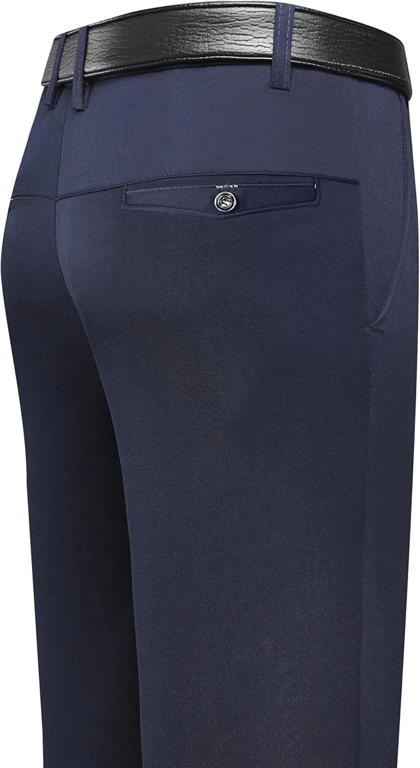 Mylldey Mens Slim Fit Dress Pants Casual Business Flat Front Lightweight Wrinkle Free Comfort Stretch Dress Pants