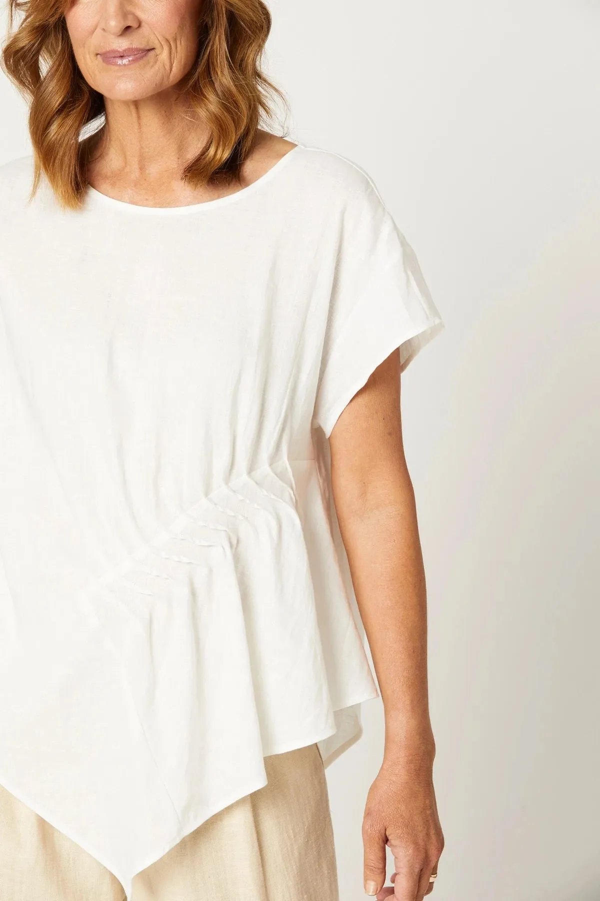 NALA RUCHED TOP - SALT