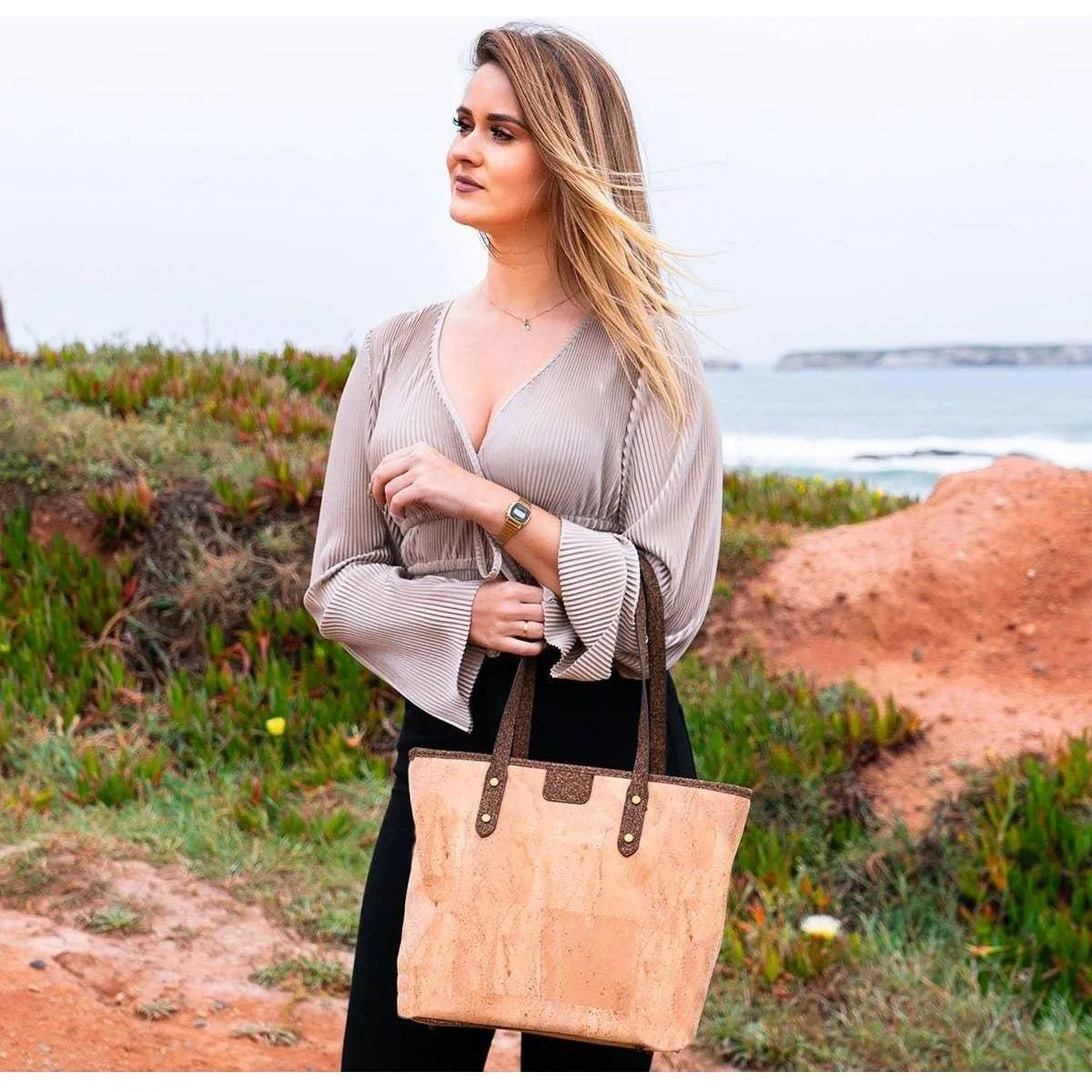 Natural Cork Women's Tote Bag, Cork from Portugal