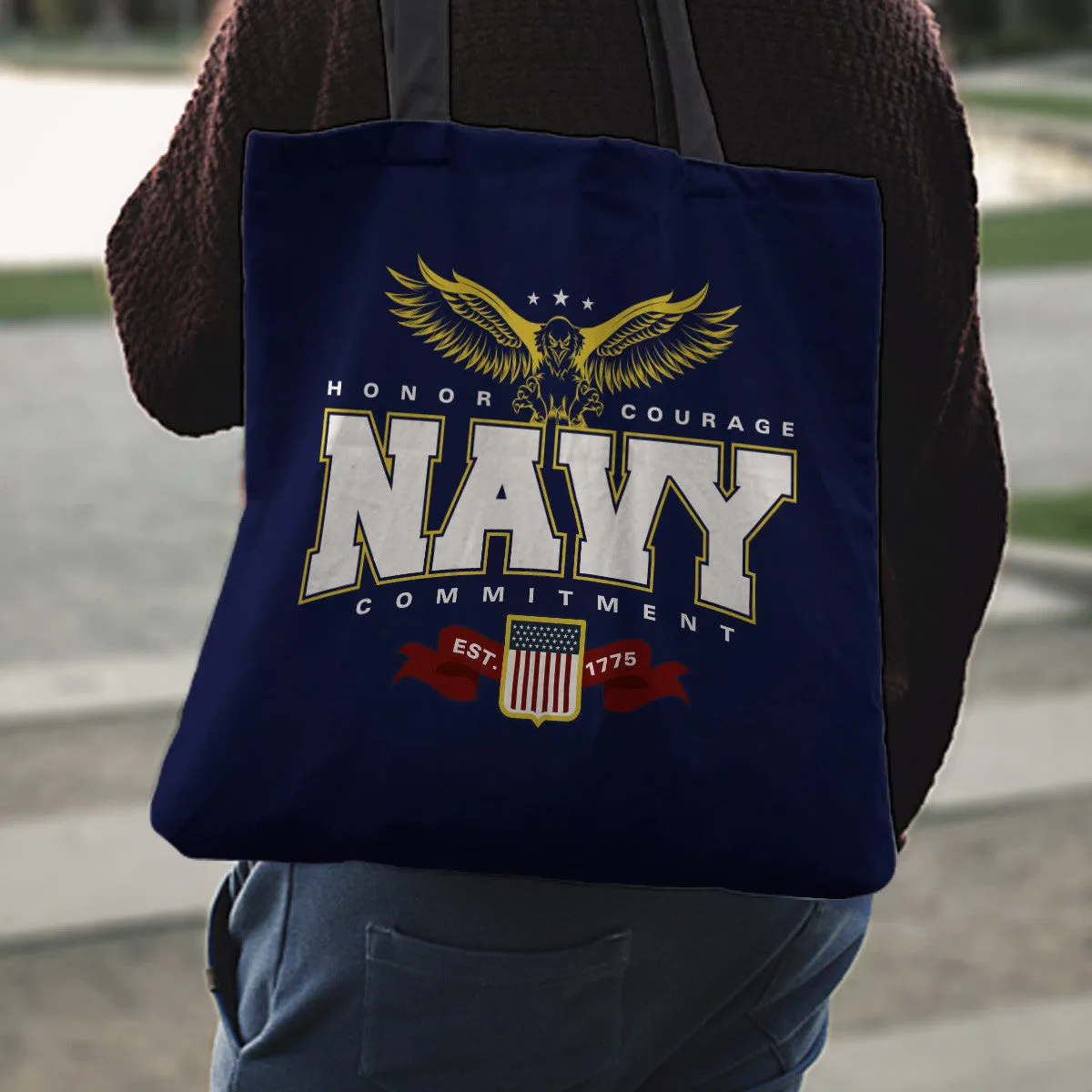 Navy Tote Bag