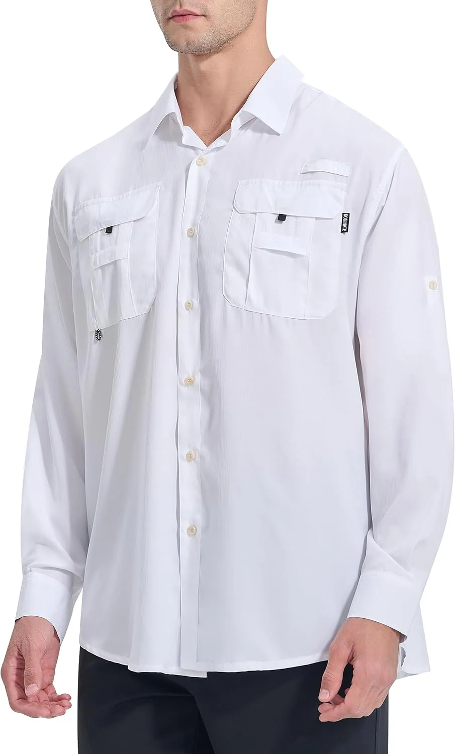NOMINATE Mens Long Sleeve Fishing Shirts UPF 50  UV Protection Sun Shirts Quick Drying Hiking Lightweight