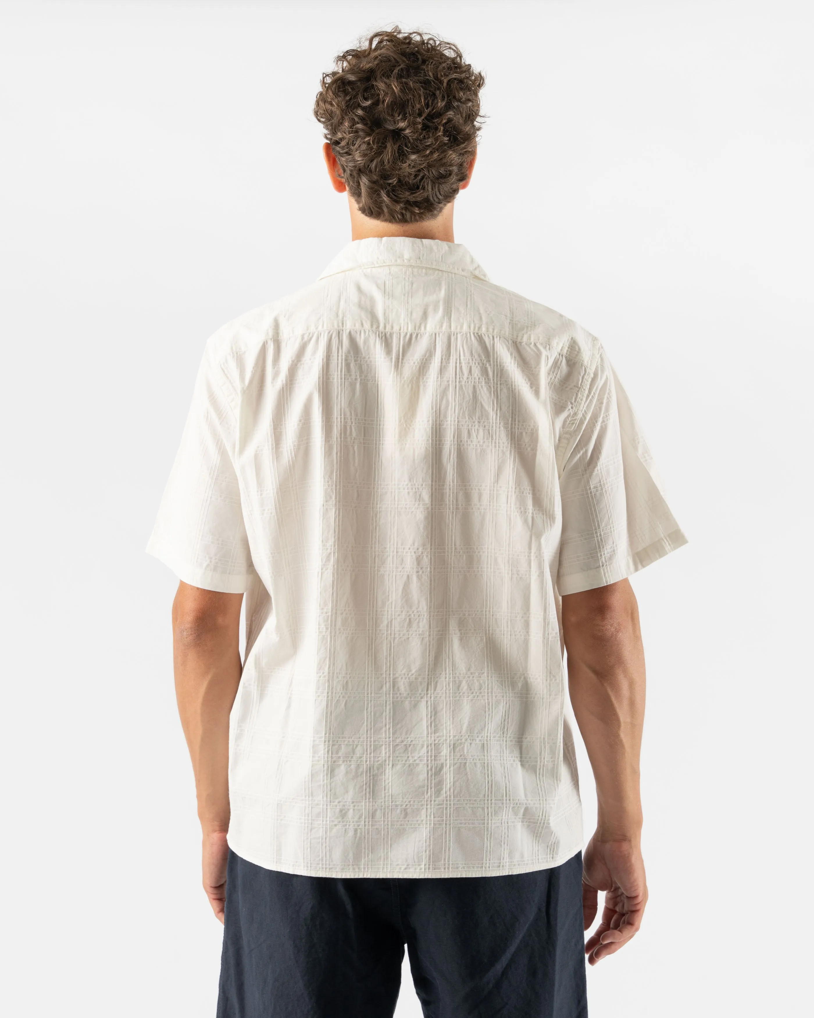 Norse Projects Carsten Relaxed Dobby Check Shirt in Ecru