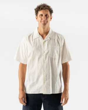 Norse Projects Carsten Relaxed Dobby Check Shirt in Ecru