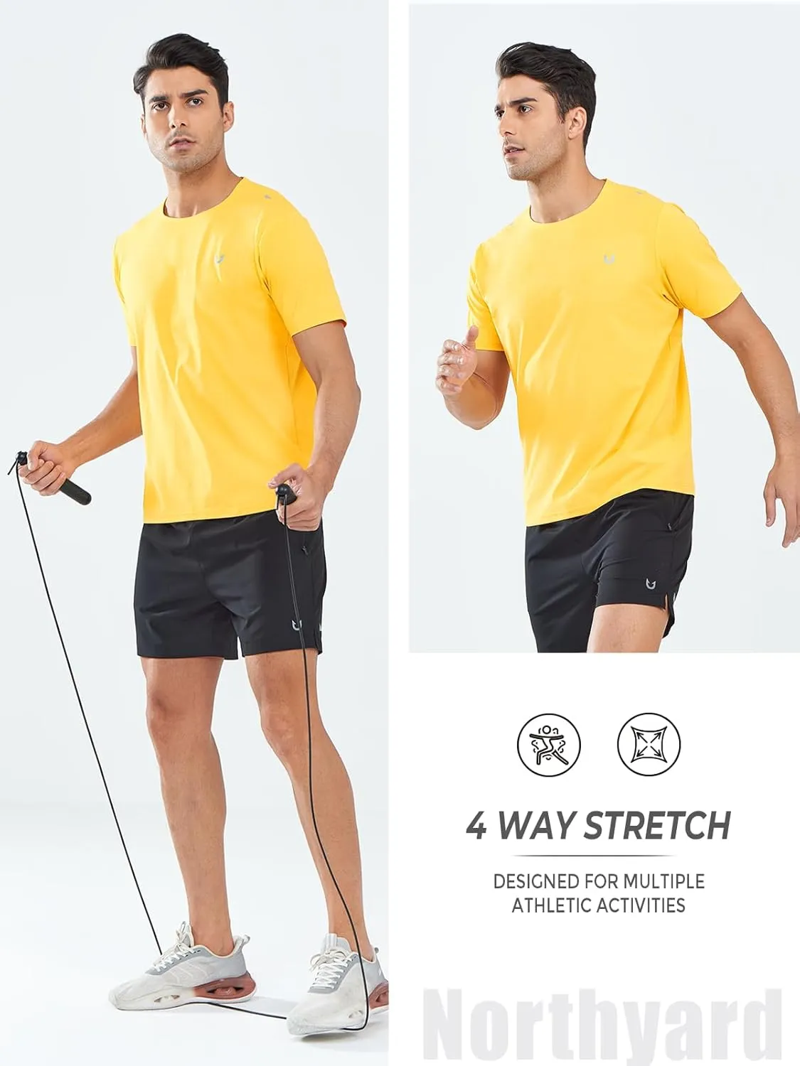 NORTHYARD Men's Workout Gym Shirts Quick Dry T-Shirts Running Athletic Short Sleeve Shirt for Men