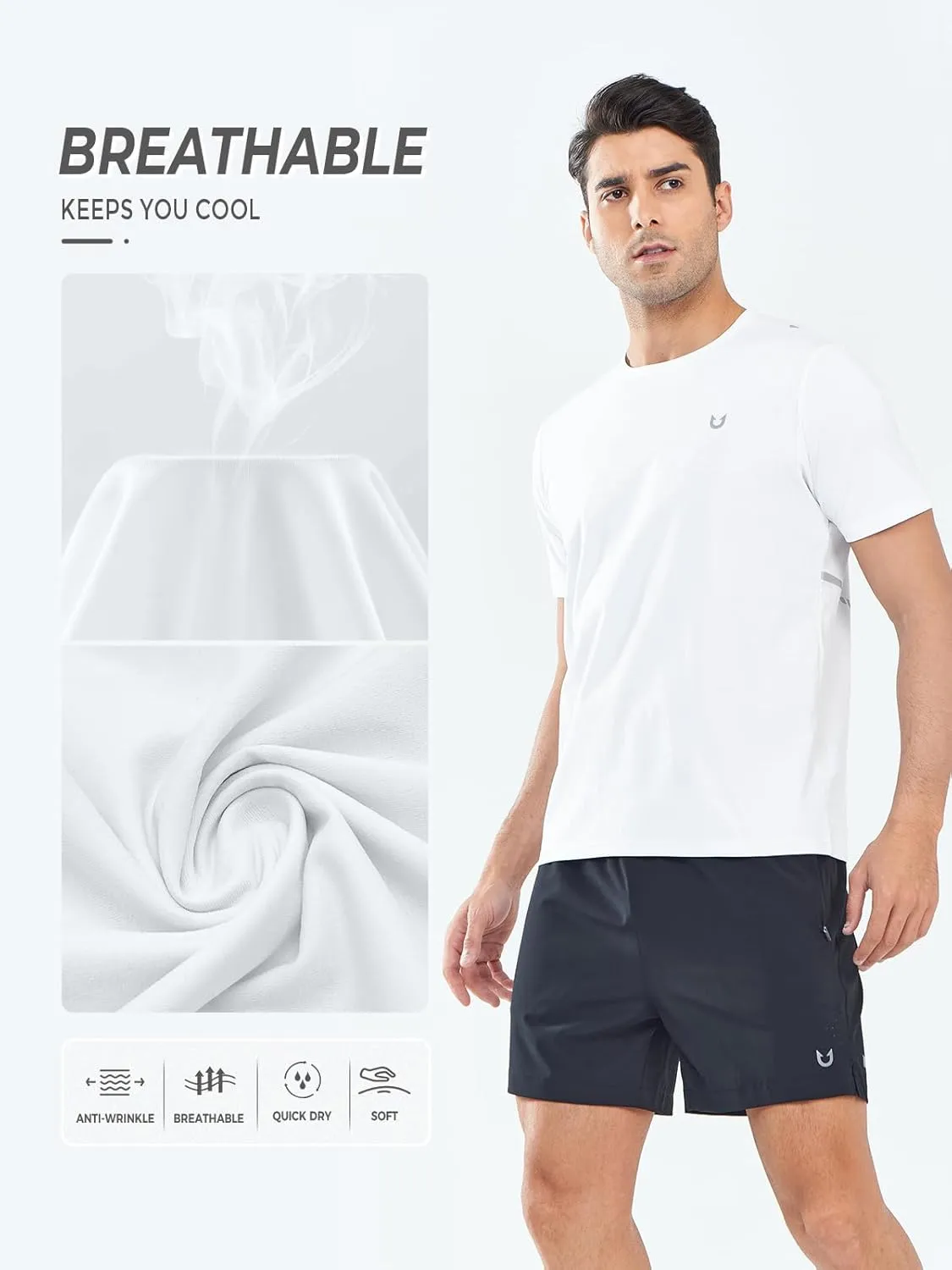 NORTHYARD Men's Workout Gym Shirts Quick Dry T-Shirts Running Athletic Short Sleeve Shirt for Men