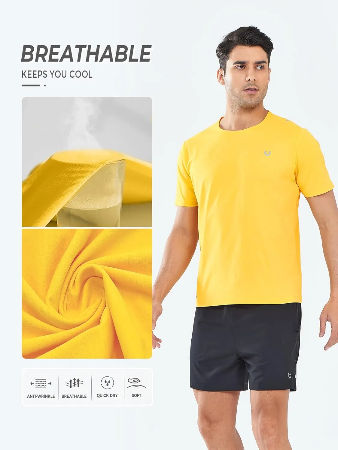 NORTHYARD Men's Workout Gym Shirts Quick Dry T-Shirts Running Athletic Short Sleeve Shirt for Men