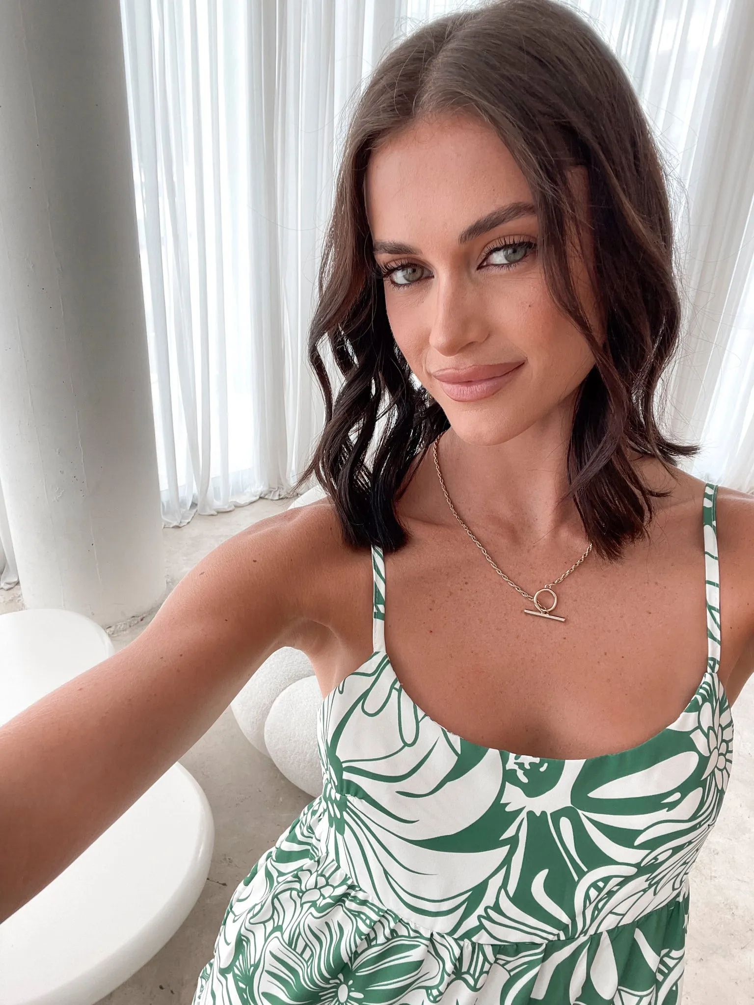 Oloria Dress - Green Floral