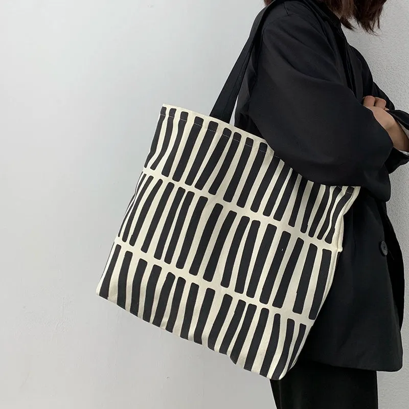 Original Homemade Japanese Geometric Student Schoolbag Artsy