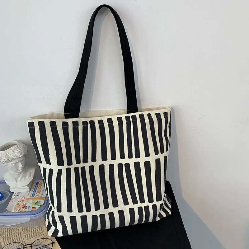 Original Homemade Japanese Geometric Student Schoolbag Artsy