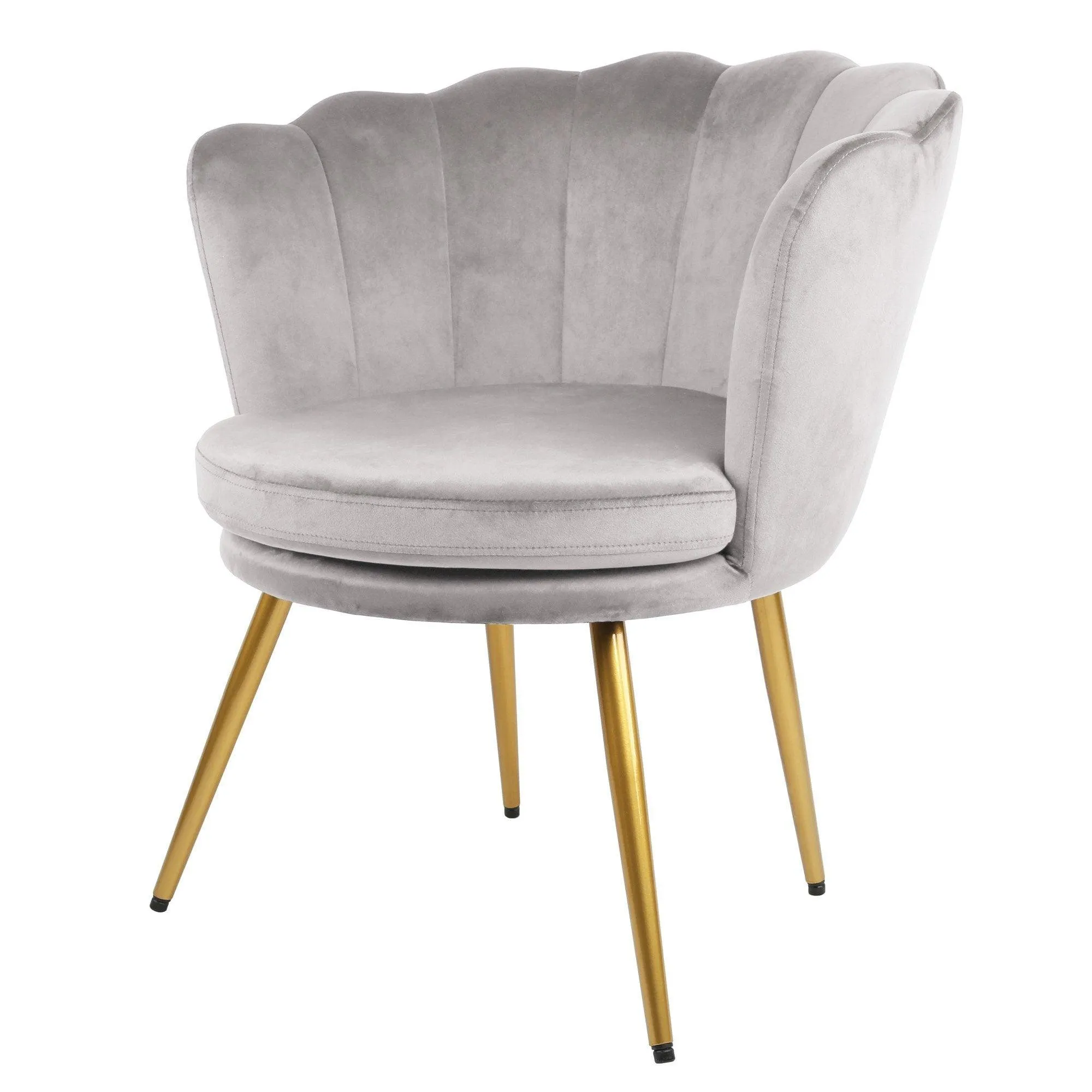 Outlet - Flora Accent Chair - Scalloped - Grey