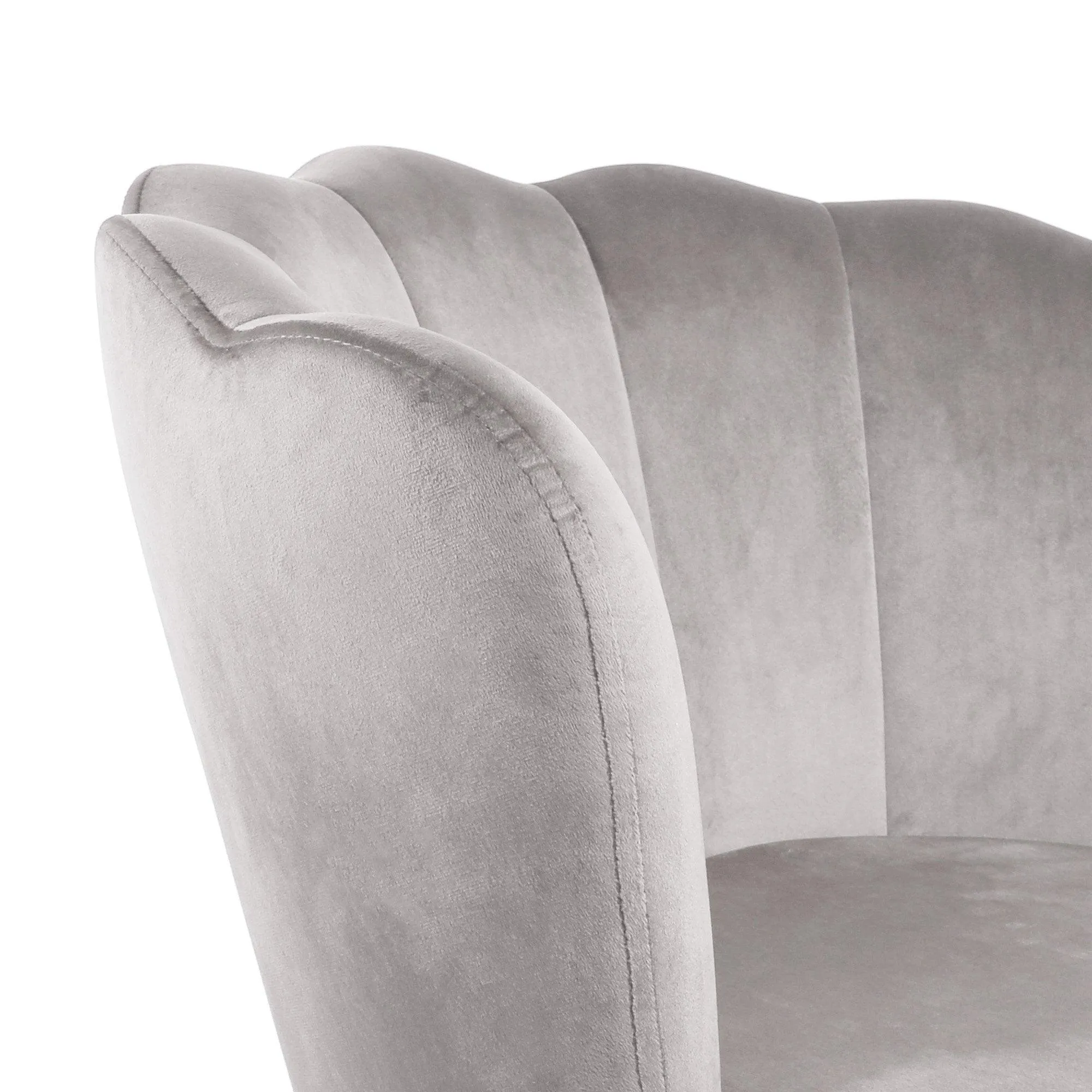 Outlet - Flora Accent Chair - Scalloped - Grey